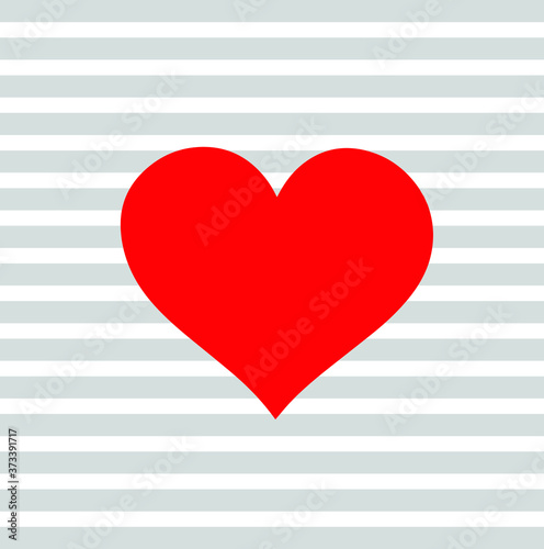  White heart shaped vector illustration On a gray background
