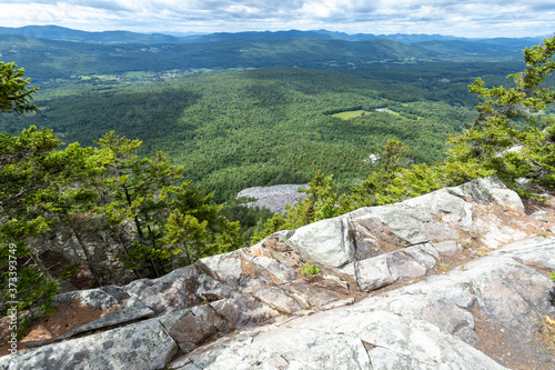 Western view from White Rocks Mountain overlooking Rt. 7 and the town of Wallingford, Vermont