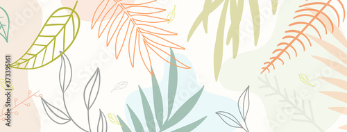 Colorful leaves seamless pattern over white background. floral colorful leaves pattern in decent colors