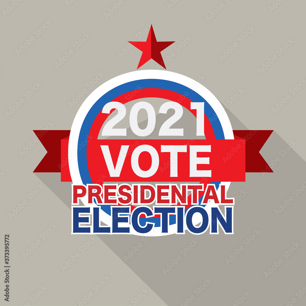 2020 United Stated Of America Presidential Election Vote Design Typography Logo Vector Illustration