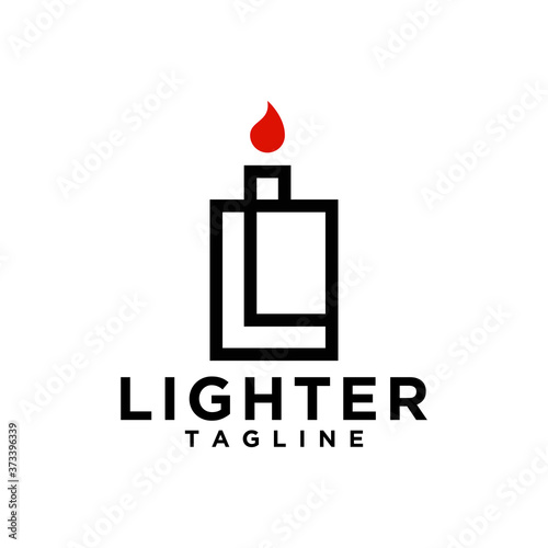 lighter logo concept, letter L logo