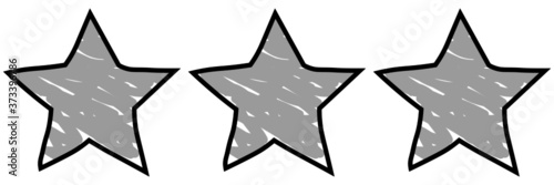 Hand drawn stars on the white background. rating concept.