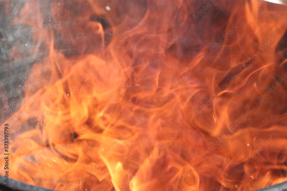 Fototapeta premium A close up of a fire