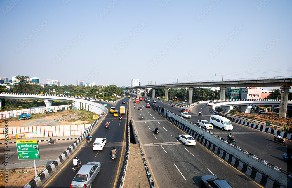 cehnnai, tamil nadu, india, august 15 2020, Kathipara Junction kathipara bridge chennai