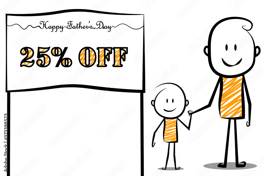 father's day sale,discount poster.happy father's day. vector illustration.