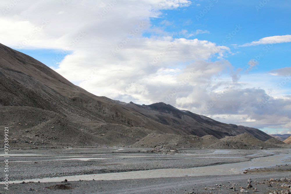 View of mountains with the clouds from Everest Base Camp, Tibet View of mountains with the clouds from Everest Base Camp, Tibet