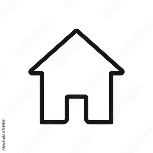 Home (User Interface) icon outline vector. isolated on white background