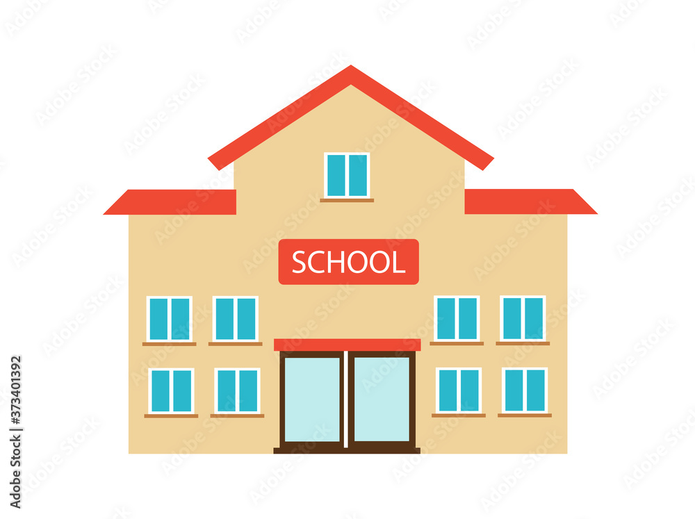 High school building vector illustration High school building vector illustration