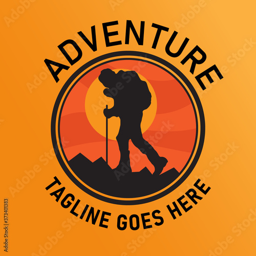Modern adventure template logo design. vector