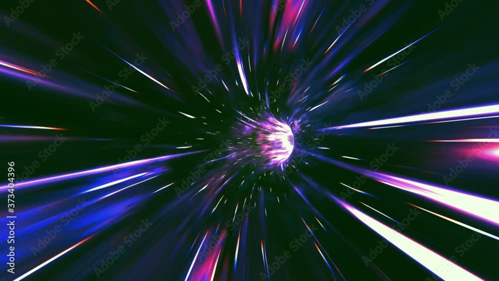 Wormhole Space Travel.Time Vortex.Animated Wormhole Through Space