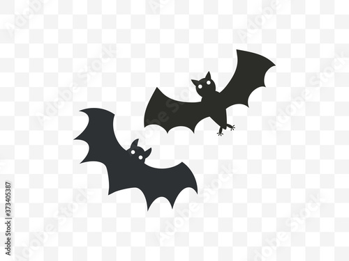 Halloween, horror, bat icon. Vector illustration, flat design.