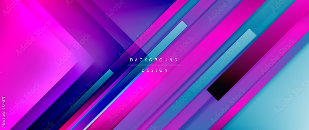 Dynamic lines on fluid color gradient. Trendy geometric abstract background for your text, logo or graphics Dynamic lines on fluid color gradient. Trendy geometric abstract background for your text, logo or graphics
