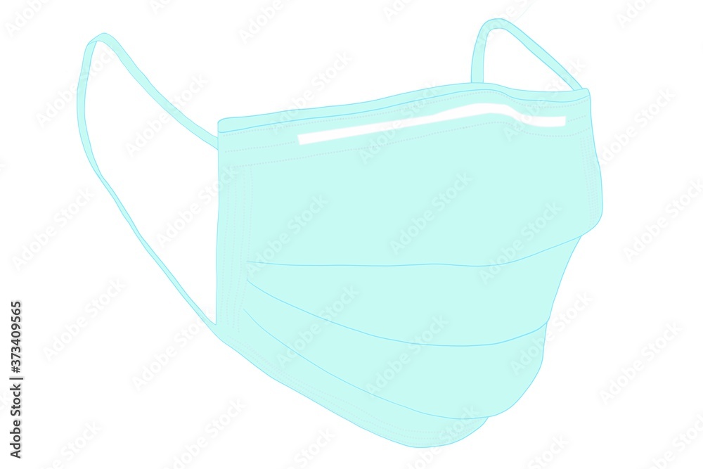 Medical face mask for respiratory protection. For hospitals or prevention of transmission of respiratory infections of patients. Isolated white background. Medical face mask for respiratory protection. For hospitals or prevention of transmission of respiratory infections of patients. Isolated white background.
