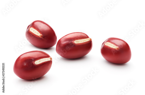 Adzuki beans isolated on white background photo