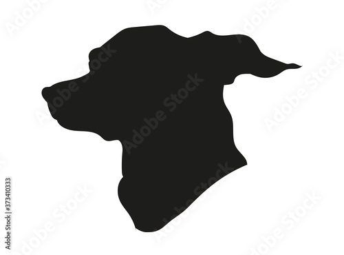 dog portrait silhouette, vector