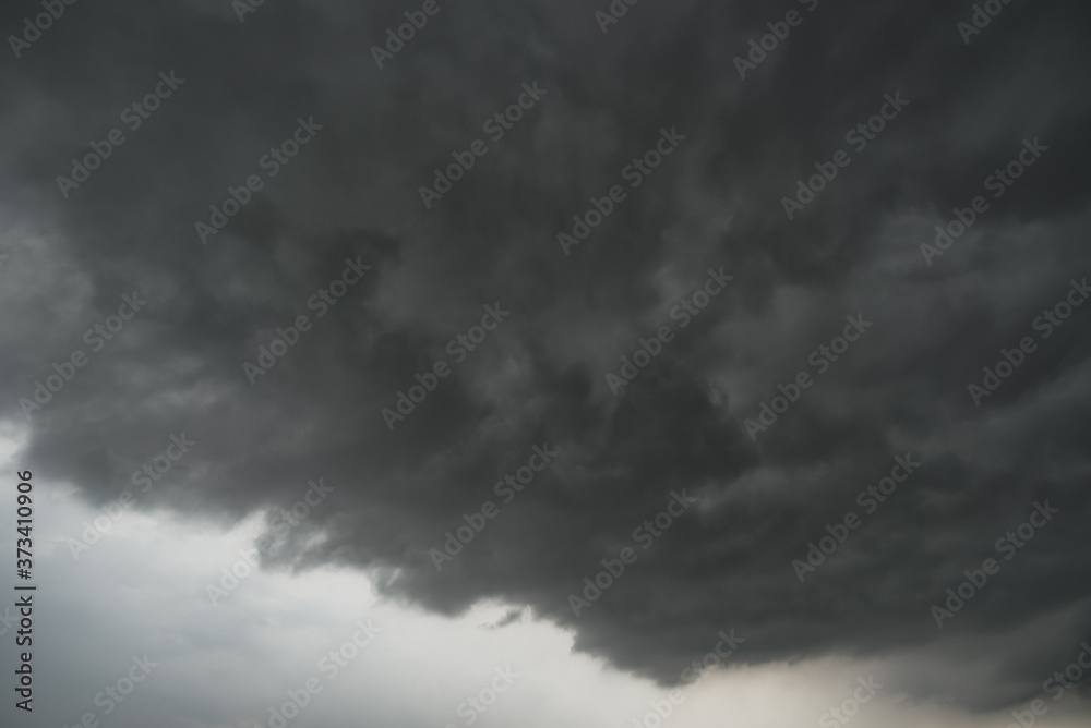 dark storm clouds with background,Dark clouds before a thunder-storm.