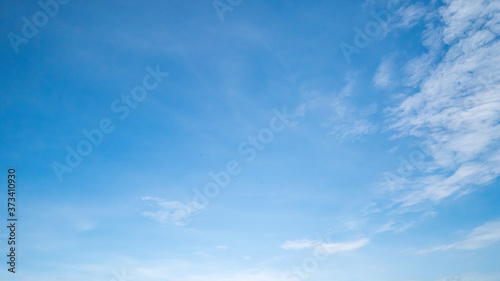 Fototapeta Naklejka Na Ścianę i Meble -  Panoramic beautiful, clear blue sky background, clouds with background.