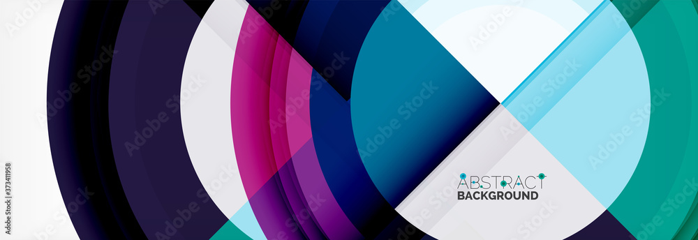 Round shapes, triangles and circles. Modern abstract background Round shapes, triangles and circles. Modern abstract background