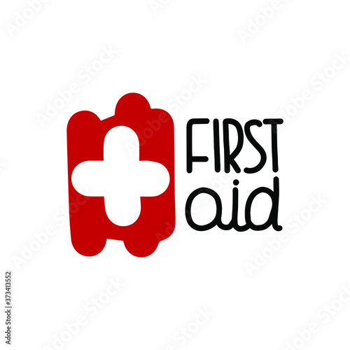 First Aid illustration. Vector illustration on the theme of World First Aid Day on September 12.