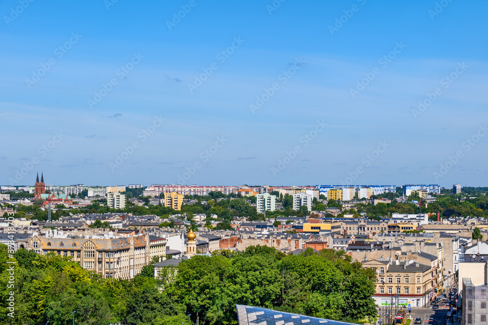 Fototapeta premium City Of Lodz In Poland Aerial View