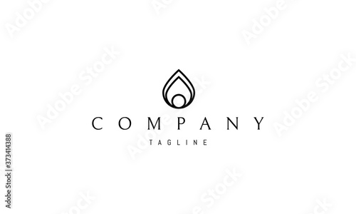 Vector logo on which an abstract image of a drop with a pearl inside.
