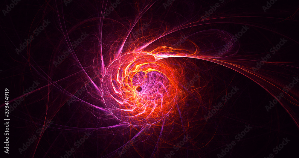 Fototapeta premium 3D rendering abstract multicolor fractal light background