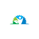 healthy logo , ecology logo vector