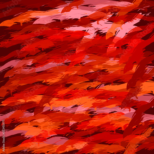 Abstract brown-red background.  Bright stripes. Paiting abstract texture. Decorative design effects. For wallpapers, backdrops, covers and packaging. Vector Ilustration.