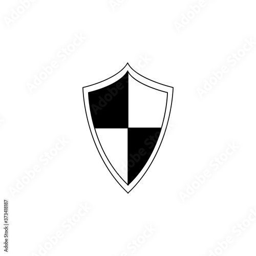 Free Download Emblem, badge and icon of a blank black and white royal shield. - GFXLoad