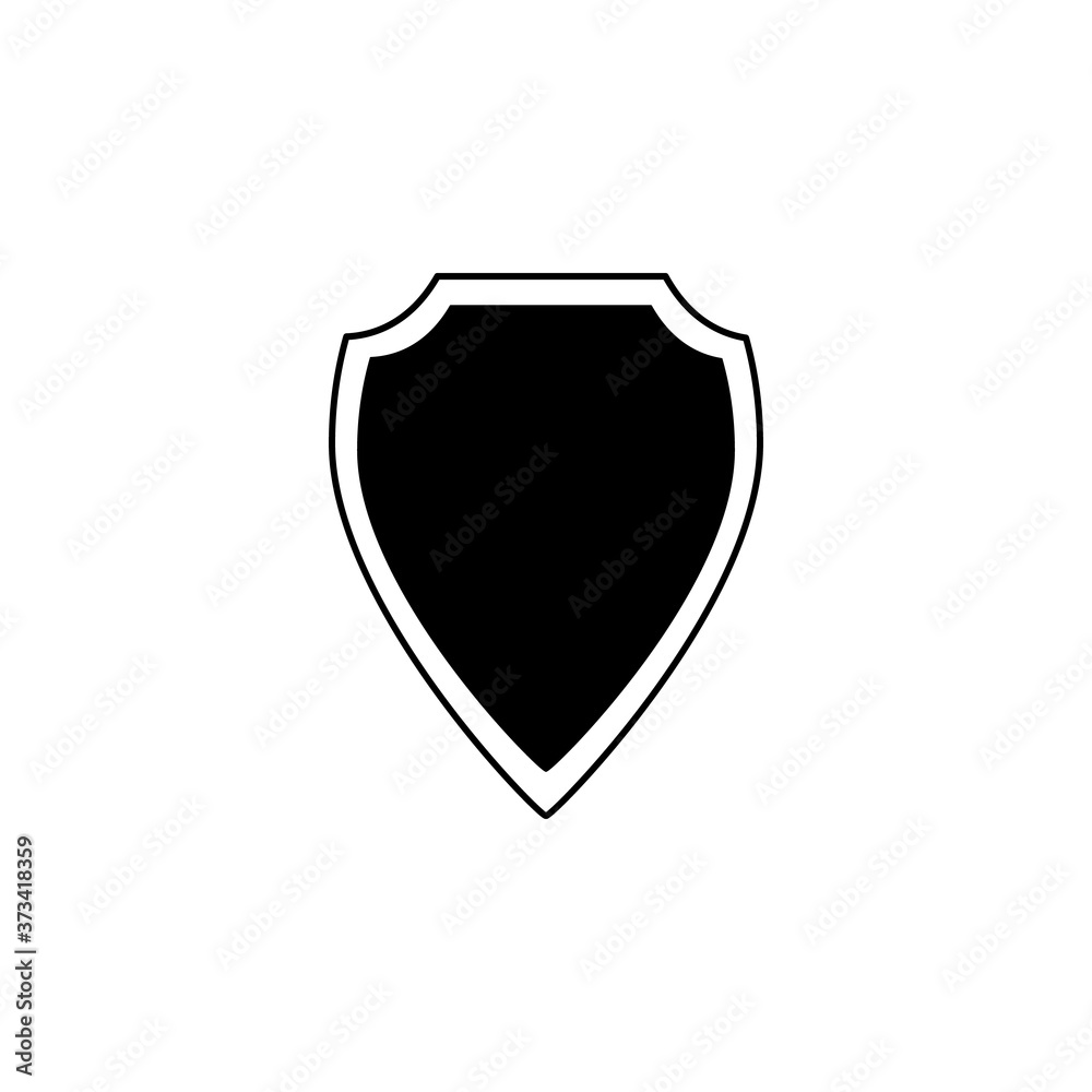 Medieval shield shape icon for flat badge design or royal insignia decoration Medieval shield shape icon for flat badge design or royal insignia decoration