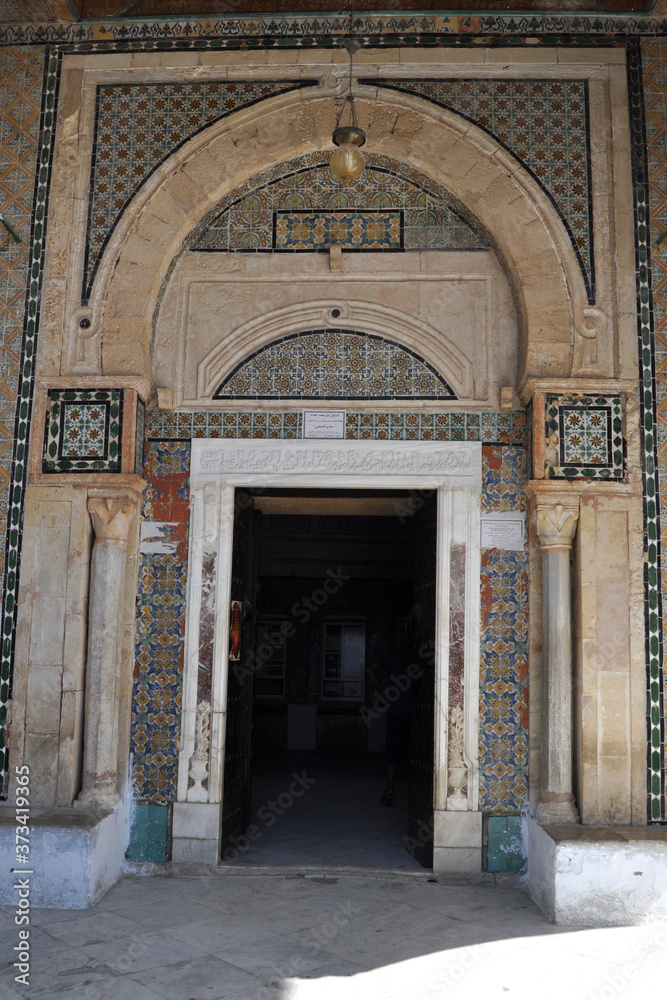 Traditional door in Arabic style. Kairuan.Tunis