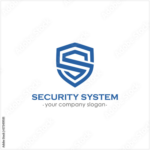 Sock Vector S Initial Letter Shield Logo Design for Security Business Company