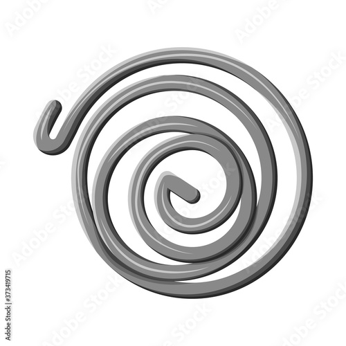 Vector illustration of coil and detail sign. Web element of coil and metal vector icon for stock.