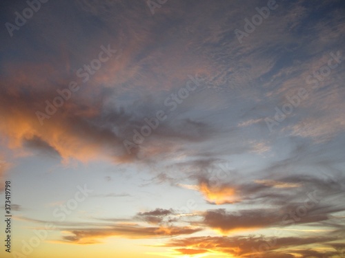 dramatic sky at sunset