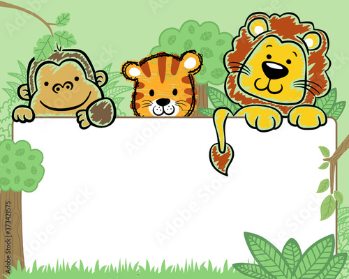 frame border of for kids party invitation card template.