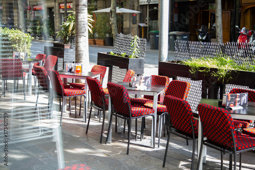 Beautiful restaurant terrace in Barcelona