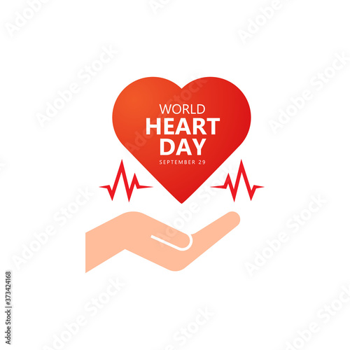 Celebrate World Heart Day. vector illustration