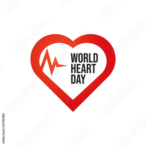 Celebrate World Heart Day. vector illustration