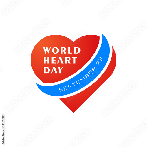 Celebrate World Heart Day. vector illustration