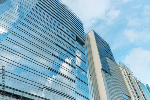 Exterior of modern architecture. Building abstract background