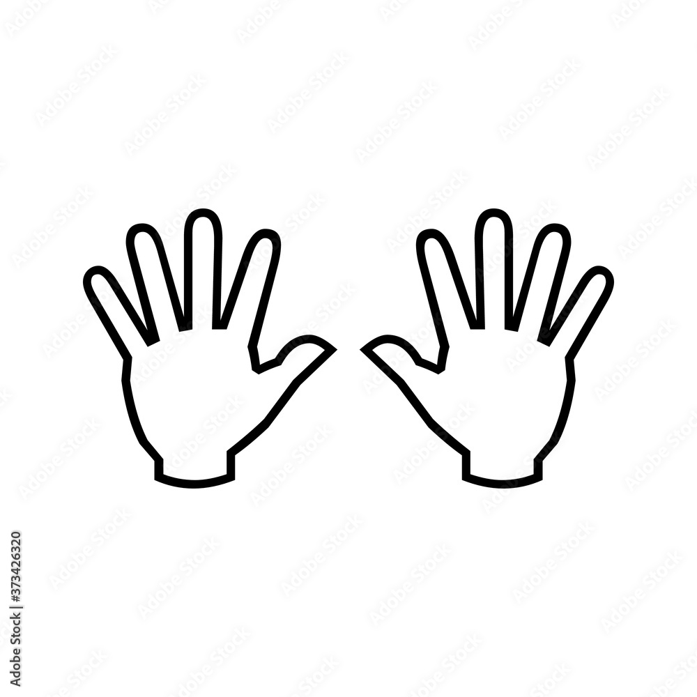 hand icon, stop hands sign, say no icon hand icon, stop hands sign, say no icon