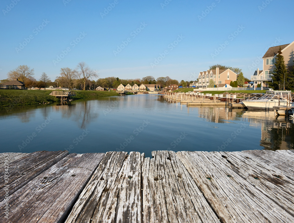 Obraz premium Marina on Lake Huron at Port Austin