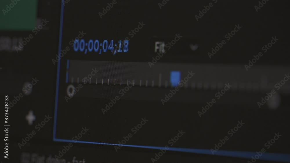 4K Video running time code run in timeline editor. Background for ...