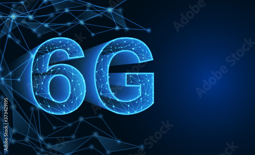 6G new wireless internet wifi connection. Global network high speed innovation connection. technology background. vector.