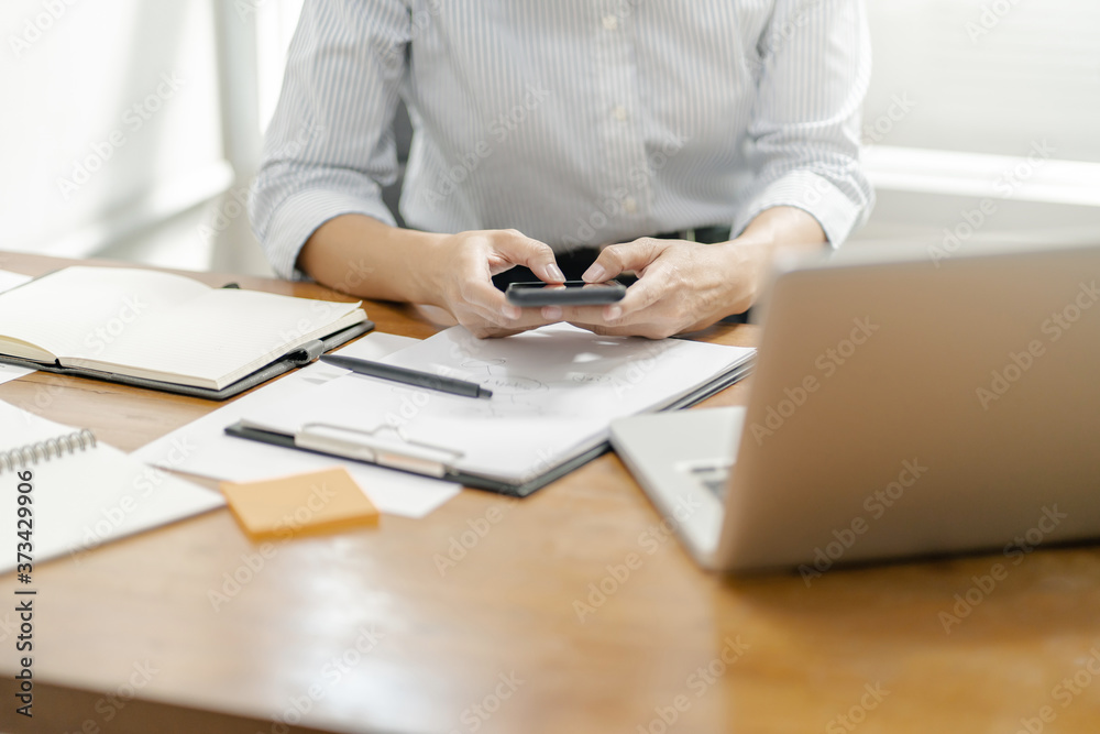 Young woman using laptop studying online learning at home. Young woman using laptop studying online learning at home.