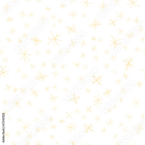 Hand Drawn red Snowflakes Christmas Seamless Patte