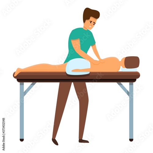 Masseur icon. Cartoon of masseur vector icon for web design isolated on white background