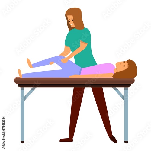 Woman masseur icon. Cartoon of woman masseur vector icon for web design isolated on white background