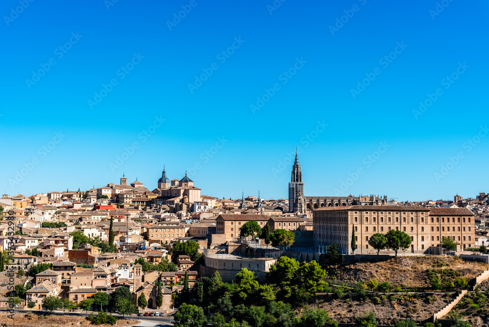 Toledo cityscape on summer day. Panoramic view