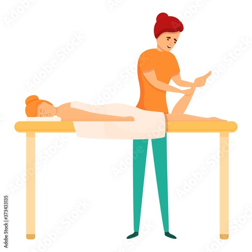 Osteopath masseur icon. Cartoon of osteopath masseur vector icon for web design isolated on white background